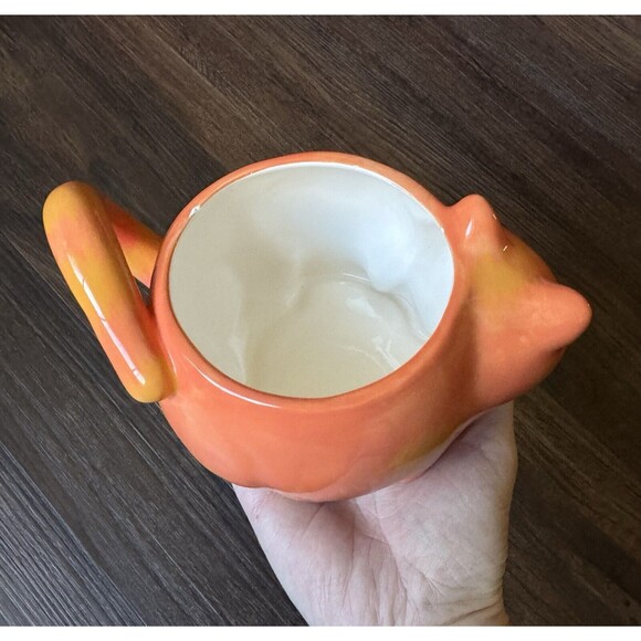 Vintage Mug Carnation Coffee Mate Orange Cheshire Cat Large Collectible Cup - Picture 5 of 7